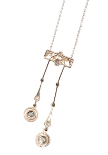 Ca. 1920 - Art Déco necklace with diamonds - Image 5