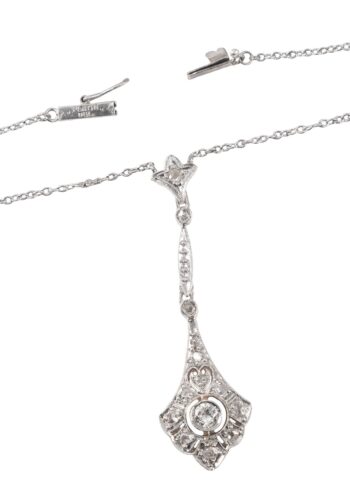 Ca. 1920 - Art Déco necklace with diamonds - Image 4