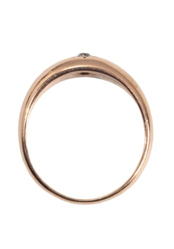 Ca. 1900 – Band ring with diamond - Image 4
