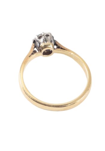 Ca. 1950 – Vintage engagement ring with diamond solitaire - Image 4