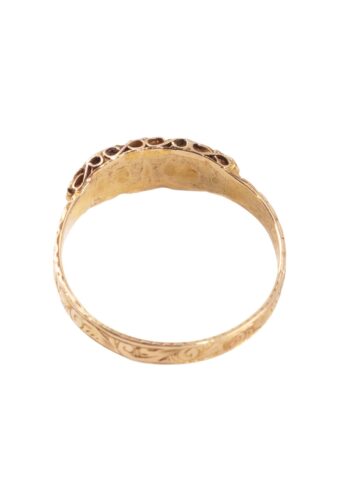 Ca. 1858 – Victorian ring with pearls and rubies - Image 4