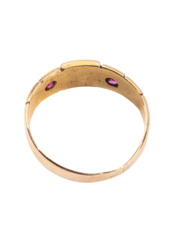 Dated 1896 – Victorian ring with pearls and rubies - Image 3