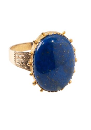 Ca. 1900 – Edwardian ring with lapis lazuli - Image 3