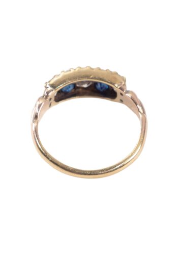 Ca. 1910 – Edwardian ring with sapphires and diamonds - Image 4