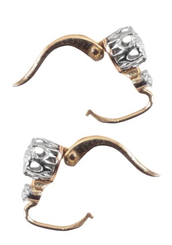 Ca. 1900 – Earrings “ Dormeuse” with diamonds - Image 4
