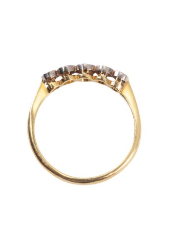 Ca. 1930 – 5 stone diamonds ring - Image 4