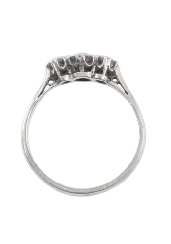 Ca. 1950 - Trilogy - Engagement ring with diamonds - Image 5