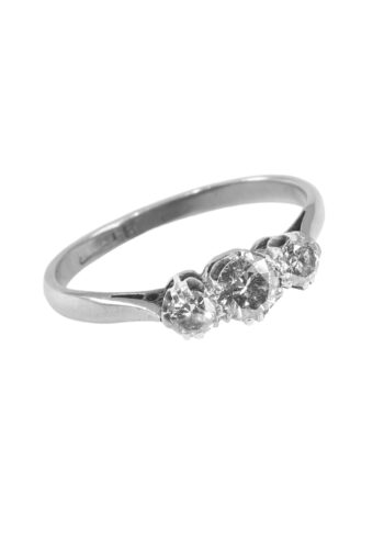 Ca. 1950 - Trilogy - Engagement ring with diamonds - Image 3