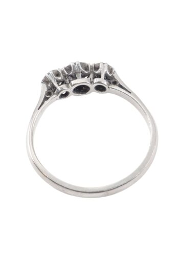 Ca. 1950 - Trilogy - Engagement ring with diamonds - Image 4