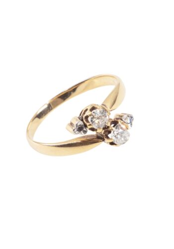 Ca. 1900 – Moi et Toi ring with diamonds - Image 3