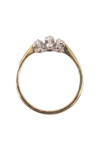 Ca. 1980 – Vintage ring with 6 diamonds - Image 4