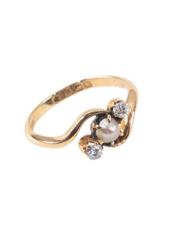 Dated 1909 – Art Nouveau ring with diamonds - Image 3