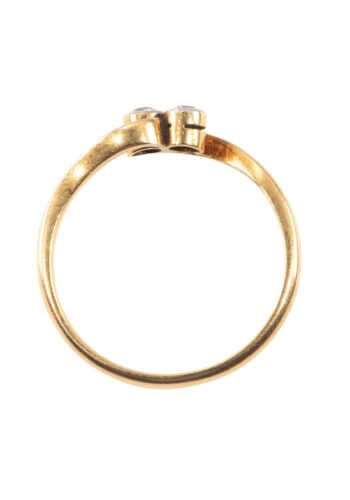 Ca. 1940 – Art déco ring with diamonds - Image 4