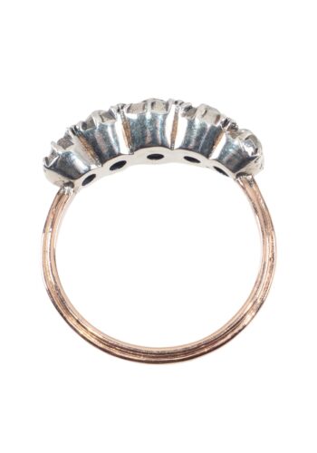 Ca. 1900 – 5 stone diamond ring - Image 5