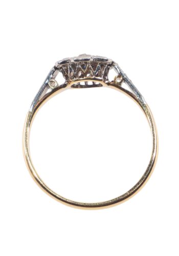 Ca. 1920 – Art déco ring with diamonds and sapphire - Image 5