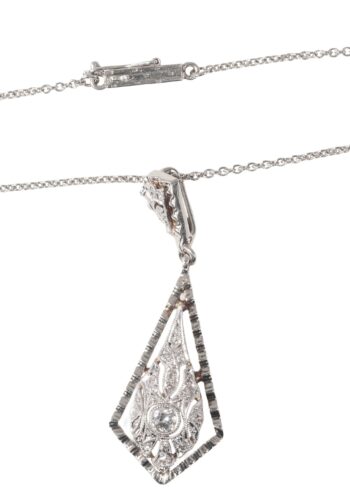 Ca. 1930 – Art Déco pendant with diamonds - Image 3