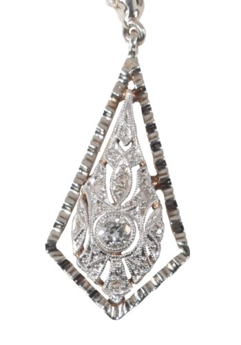Ca. 1930 – Art Déco pendant with diamonds - Image 5