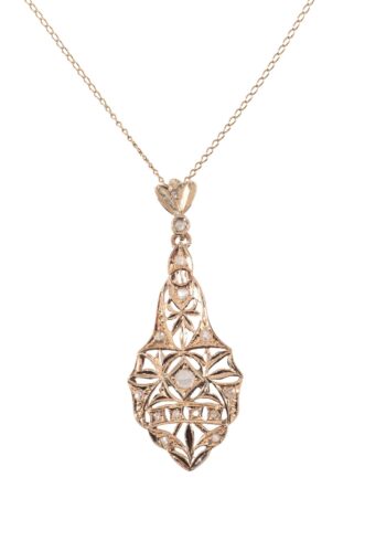 Ca 1920 - Gold pendant with diamonds