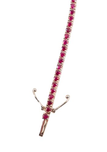 Tennis bracelet with rubies