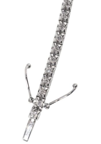 Tennis Bracelet - Diamonds and White gold, Italy