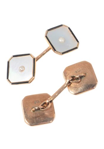 Ca. 1930 – Cufflinks & tails set - Image 3