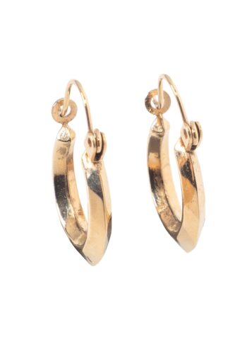Ca. 1970 – Vintage gold creole earrings - Image 3