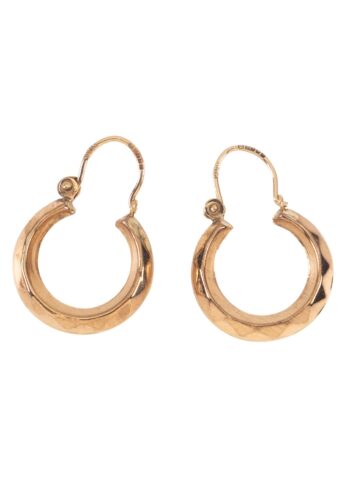 Ca. 1970 – Vintage gold creole earrings