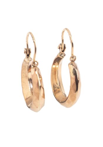 Ca. 1970 – Vintage gold creole earrings - Image 3