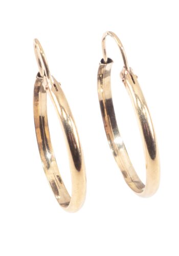 Ca. 1970 – Vintage gold creole earrings - Image 3