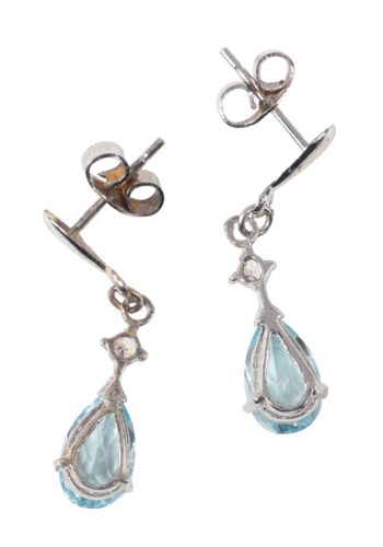 Ca. 1980 – Earrings with aquamarines - Image 3