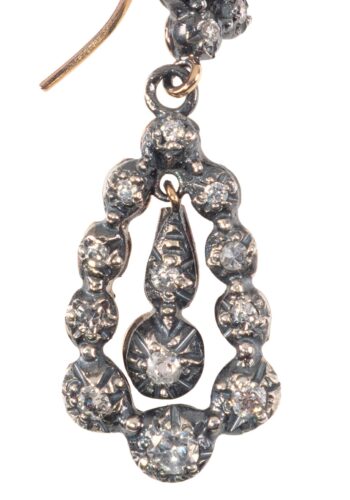 Ca. 1850 – Earrings with diamonds - Image 4