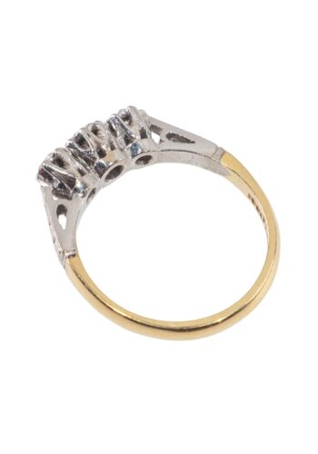 Ca. 1960 - Trilogy ring with 3 diamonds - Image 3