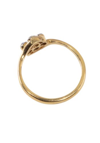 Ca 1910 – Art Nouveau ring with diamonds - Image 4