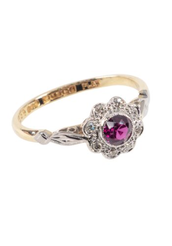 Ca. 1960 - Entourage ring with ruby and diamonds - Image 3