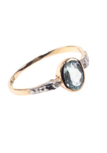 Ca. 1970 – Vintage ring with aquamarine - Image 3