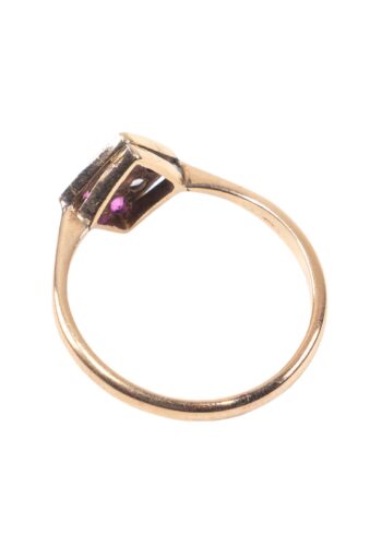 Ca. 1920 - Ring with rubies & diamonds - Image 4