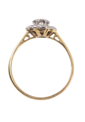 Ca. 1930 - Diamond cluster ring - Image 5