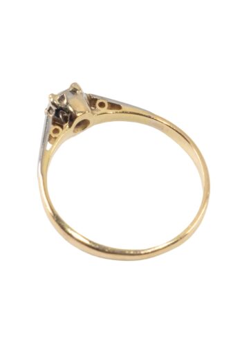 Ca. 1960 – Engagement ring with diamond solitaire - Image 3