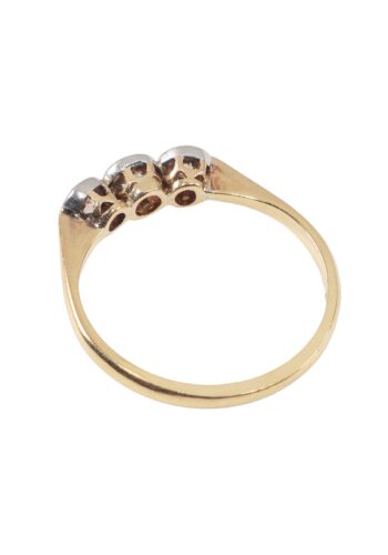 Ca. 1930 - Trilogy ring with 3 diamonds - Image 4