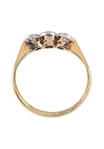 Ca. 1930 - Trilogy ring with 3 diamonds - Image 5