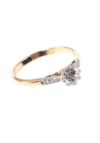 Ca. 1970 - Engagement ring with diamond solitaire - Image 3