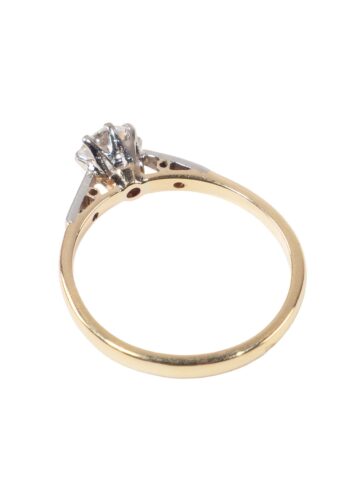 Ca. 1970 - Engagement ring with diamond solitaire - Image 4