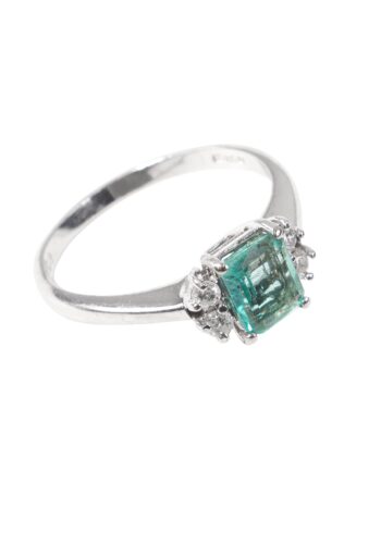 Dated 1978 - Emerald ring with diamonds - Image 3