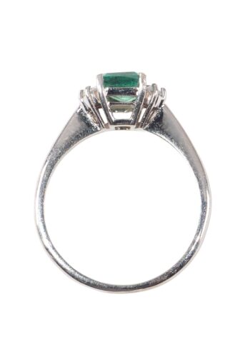 Dated 1978 - Emerald ring with diamonds - Image 5