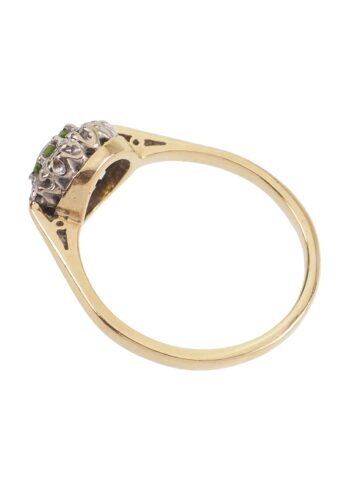 Dated 1962 – Peridot & Diamond Daisy Vintage Engagement Ring - Image 4