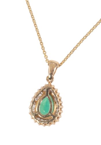 Ca. 1970 - Emerald pendant with diamonds - Image 5