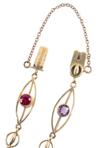 Ca. 1960 - Bracelet with multicolored gemstones - Image 4