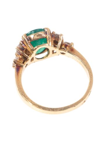 Ca. 1960 – Vintage emerald ring with diamonds - Image 4