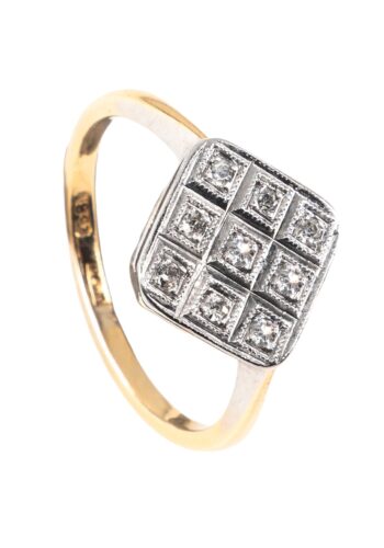 Ca. 1920 – Art déco ring with diamonds