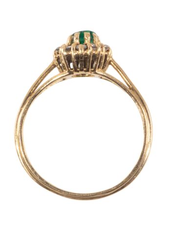 Ca. 1970 - Entourage ring with emerald and diamonds - Image 5